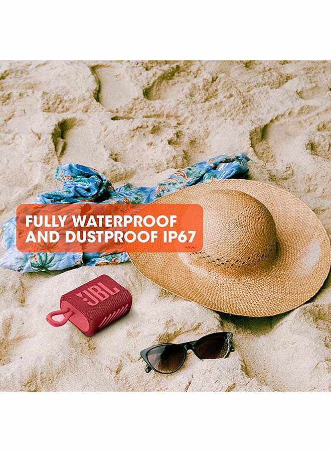 JBL - GO 3 Portable Bluetooth Speaker Red - Image 1