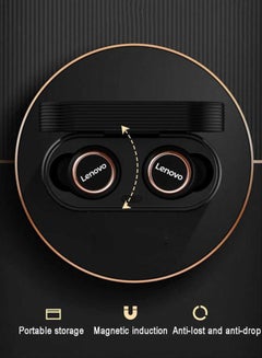 Lenovo LivePods LP12 TWS Earbuds Wireless Bluetooth 5.0 DSP Noise Reduction IPX5 Black/Gold  - Image 2
