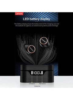 Lenovo LivePods LP12 TWS Earbuds Wireless Bluetooth 5.0 DSP Noise Reduction IPX5 Black/Gold  - Image 3