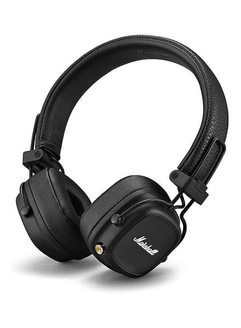 Major IV Foldable Bluetooth Wired/Wireless 80+ Hours of Playtime Headphones Black