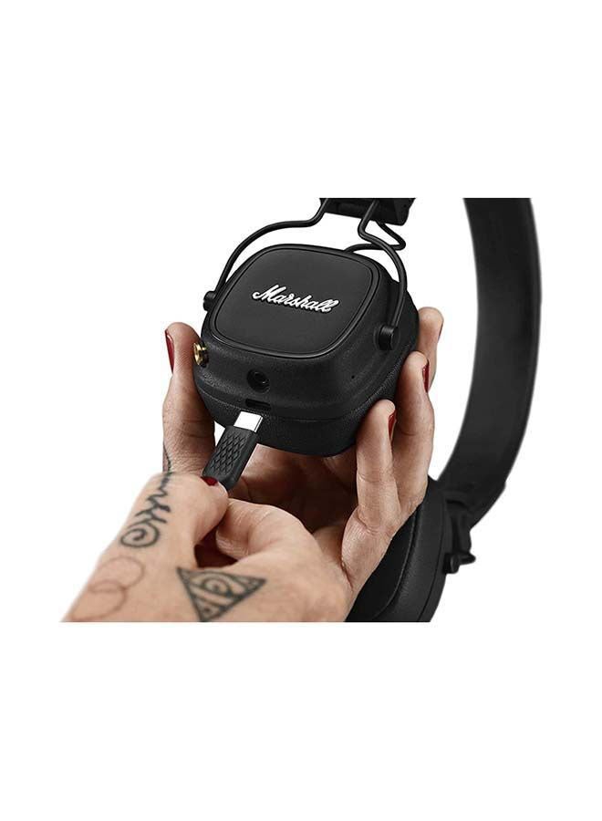 Marshall - Major IV Foldable Bluetooth Wired/Wireless 80+ Hours of Playtime Headphones Black - Image 1