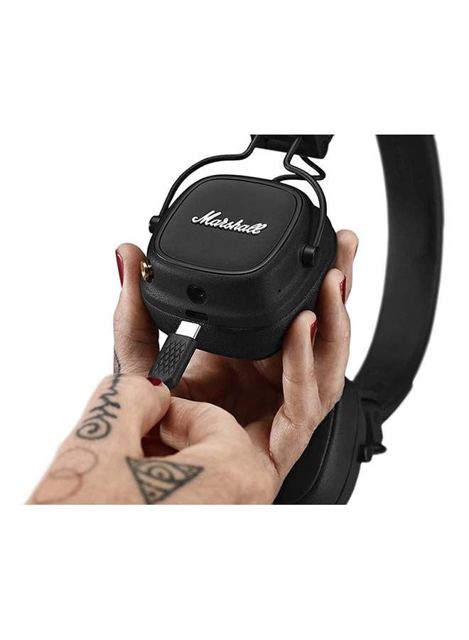 Marshall - Major IV Foldable Bluetooth Wired/Wireless 80+ Hours of Playtime Headphones Black - Image 1
