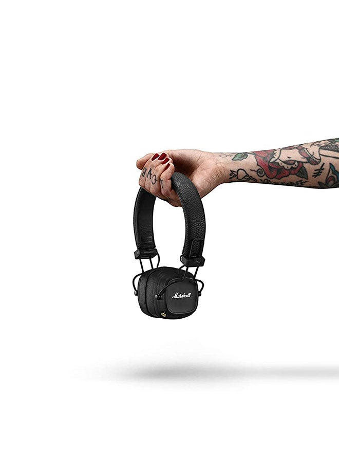 Marshall - Major IV Foldable Bluetooth Wired/Wireless 80+ Hours of Playtime Headphones Black - Image 1