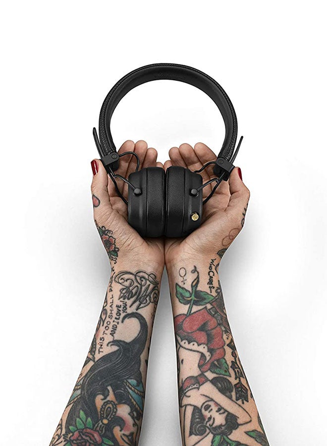 Marshall - Major IV Foldable Bluetooth Wired/Wireless 80+ Hours of Playtime Headphones Black - Image 1