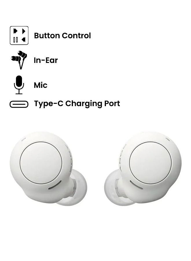 Sony WF-C500 Truly Wireless In-Ear Bluetooth Earbud Headphones With Mic And IPX4 Water Resistance White  - Image 4