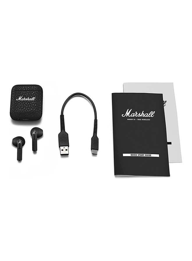 Minor III True Wireless Bluetooth Water Resistant 25 Hours of Playtime in ear headphones Black 