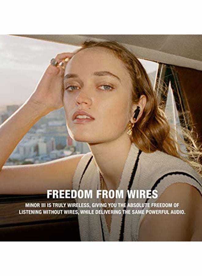 Minor III True Wireless Bluetooth Water Resistant 25 Hours of Playtime in ear headphones Black 