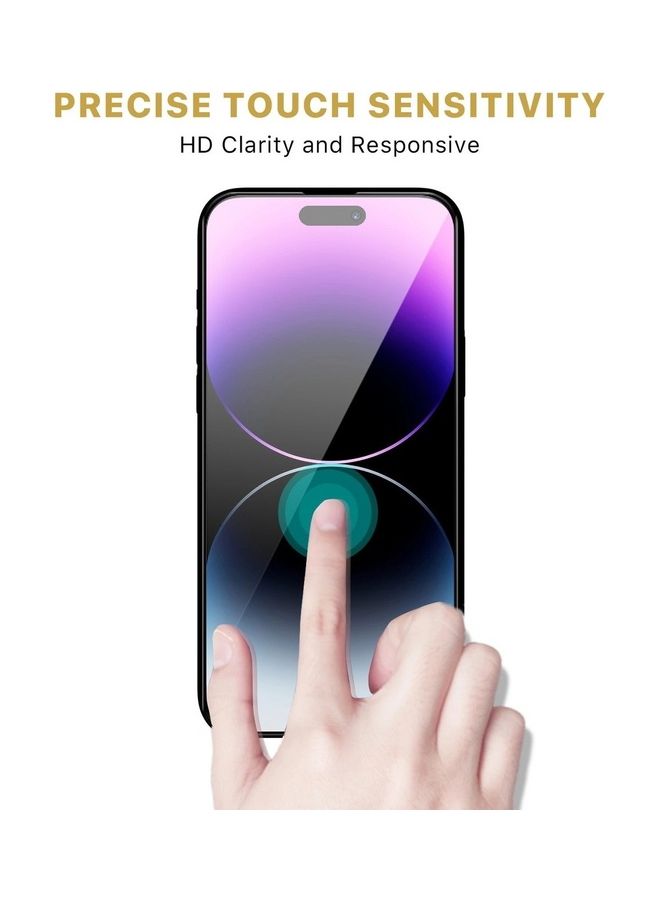 MARGOUN 3Pack for iPhone 14 Pro Max Screen Protector Tempered Glass, Lens Protector and Clear Case Cover Full Coverage Front and Back Protection Clear/Black - Image 5