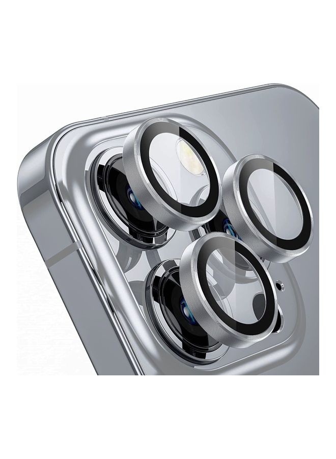 مارجون مجموعة لاصقة حماية للشاشة من الزجاج المقوى وواقيات لعدسة الكاميرا وغطاء حماية شفاف بتغطية كاملة لحماية من الأمام والخلف لهاتف آيفون 14 برو ماكس من 3 قطع شفاف/رمادي - Image 2