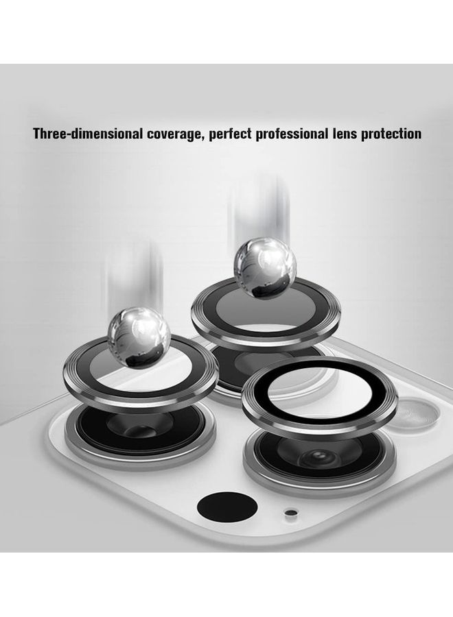 مارجون مجموعة لاصقة حماية للشاشة من الزجاج المقوى وواقيات لعدسة الكاميرا وغطاء حماية شفاف بتغطية كاملة لحماية من الأمام والخلف لهاتف آيفون 14 برو ماكس من 3 قطع شفاف/رمادي - Image 5