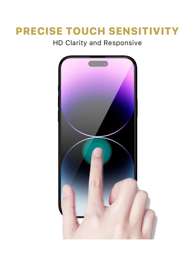MARGOUN - 3Pack for iPhone 14 Pro Max Screen Protector Tempered Glass, Lens Protector and Clear Case Cover Full Coverage Front and Back Protection Clear/Silver - Image 1