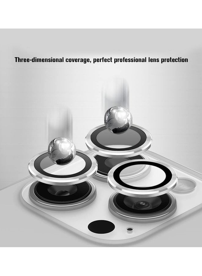 MARGOUN - 3Pack for iPhone 14 Pro Max Screen Protector Tempered Glass, Lens Protector and Clear Case Cover Full Coverage Front and Back Protection Clear/Silver - Image 1