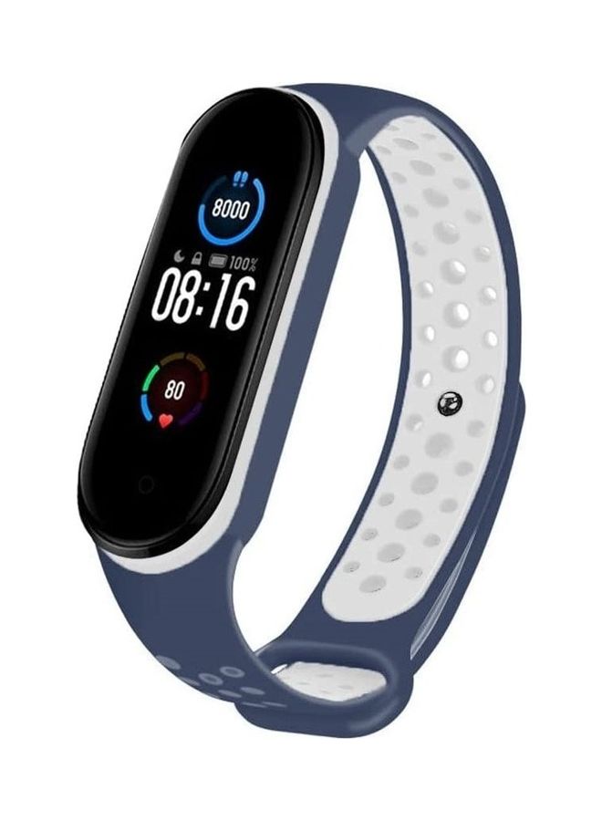 MARGOUN 3Pack for Xiaomi Mi Band 6 Strap / Mi Band 5 Strap Soft Silicone Replacement Band Sport Wristband Turquoise, White/Black, Grey/Dark Blue, White - Image 4