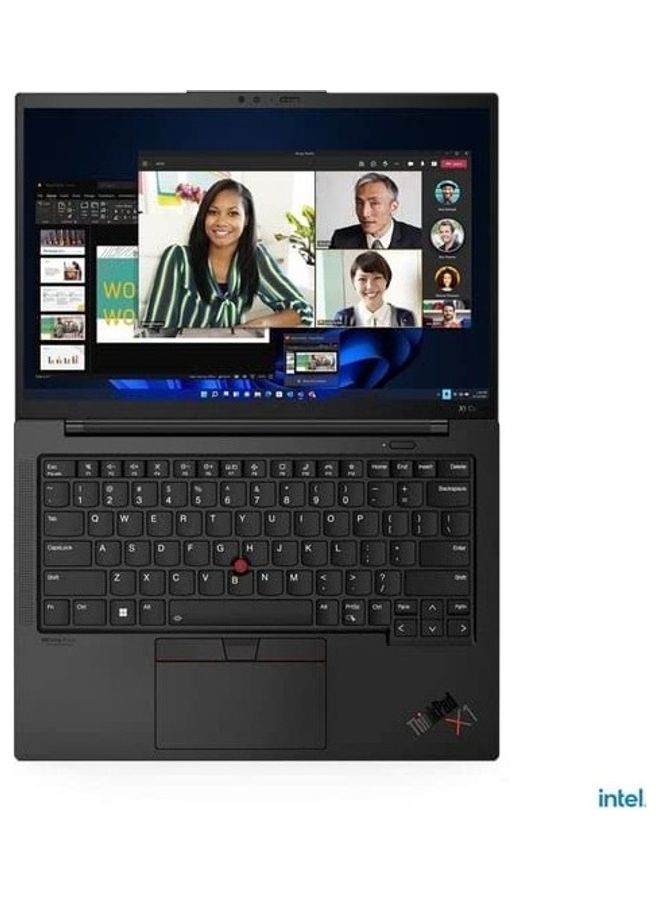 Lenovo - ThinkPad X1 Carbon Gen 10 With 14-Inch WUXGA Display, 12th Gen Core i7-1255U Processor / 16GB RAM / 1TB SSD / Intel Iris Xe Graphics / Win11 Pro / Middle East Version / English/Arabic Black - Image 1