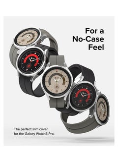 Ringke Slim Cover Compatible With Samsung Galaxy Watch 5 Case Pro 45mm Anti Yellowing Premium PC Hard Thin Grey  - Image 3