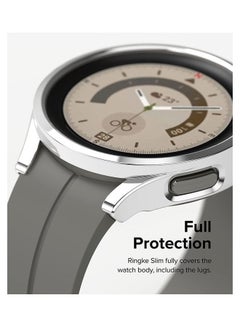 Ringke Slim Cover Compatible With Samsung Galaxy Watch 5 Case Pro 45mm Anti Yellowing Premium PC Hard Thin Grey  - Image 4