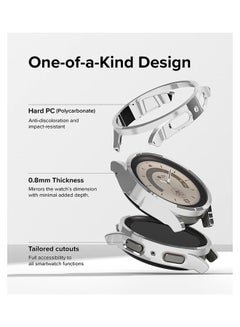 Ringke Slim Cover Compatible With Samsung Galaxy Watch 5 Case Pro 45mm Anti Yellowing Premium PC Hard Thin Grey  - Image 5