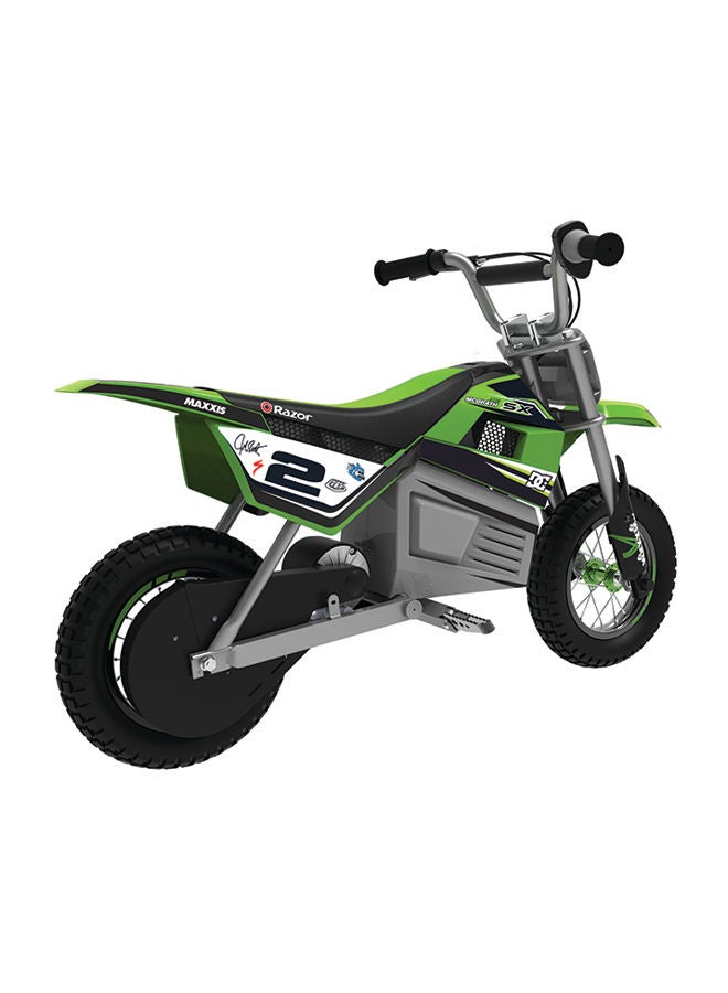 Razor Razor Kids Electric Motorbike - SX350 McGrath Dirt Bike for Children 13+ w/ 14 mph Max Speed & 30 Minute Ride Time, Up to 7 Mile Range, 250W Ride On with 24V 7Ah Battery & 12" Pneumatic Tyres - Green Green  - Image 2