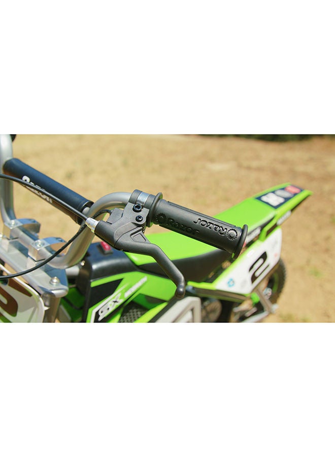 Razor Kids Electric Motorbike - SX350 McGrath Dirt Bike for Children 13+ w/ 14 mph Max Speed & 30 Minute Ride Time, Up to 7 Mile Range, 250W Ride On with 24V 7Ah Battery & 12" Pneumatic Tyres - Green Green