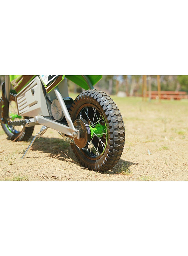 Razor Kids Electric Motorbike - SX350 McGrath Dirt Bike for Children 13+ w/ 14 mph Max Speed & 30 Minute Ride Time, Up to 7 Mile Range, 250W Ride On with 24V 7Ah Battery & 12" Pneumatic Tyres - Green Green