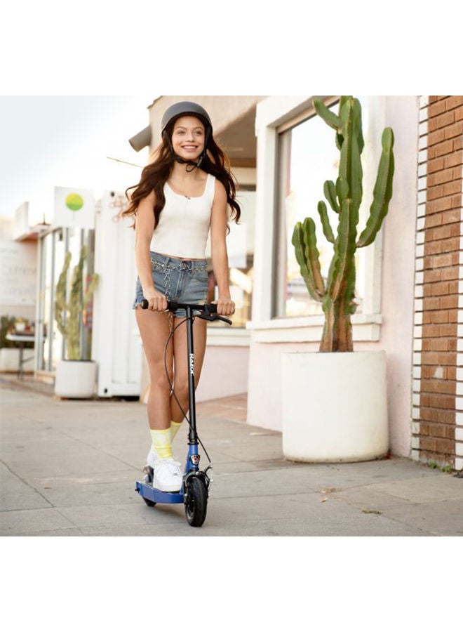 ريزر سكوتر كهربائي للأطفال باور كور S85 للأعمار من 8 سنوات فما فوق، إطار أمامي هوائي مقاس 8 بوصات، محرك محور عزم الدوران العالي، سرعة تصل إلى 10 ميل في الساعة، إطار فولاذي بالكامل باللون الأزرق أزرق - Image 4