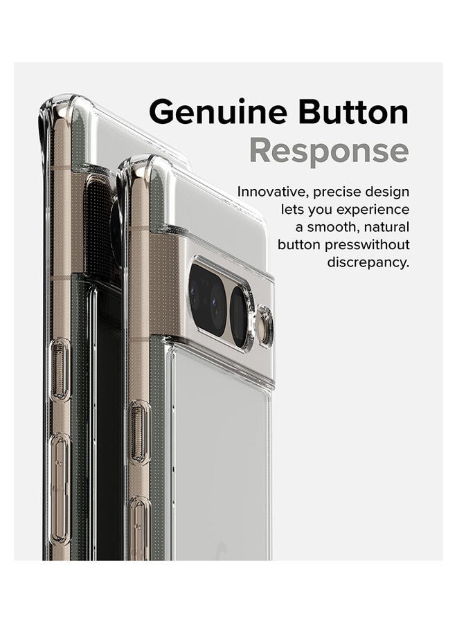 Ringke - Fusion Compatible With Google Pixel 7 Pro Case Minimal Yellowing Anti-Scratch Hard Clear Back Shockproof Bumper Cover Clear - Image 1