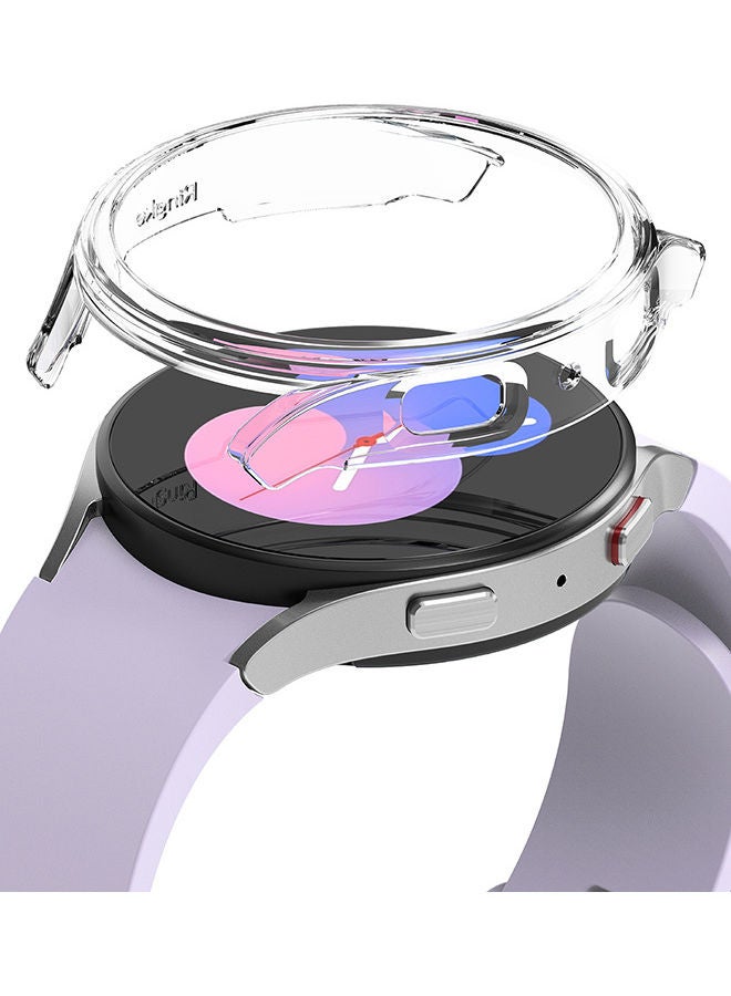 رينجك غطاء حماية رفيع وصلب من البولي كربونات الفاخر والمضاد للاصفرار متوافق مع ساعة سامسونج جالاكسي ووتش 5 مقاس 40 مم شفاف - Image 1