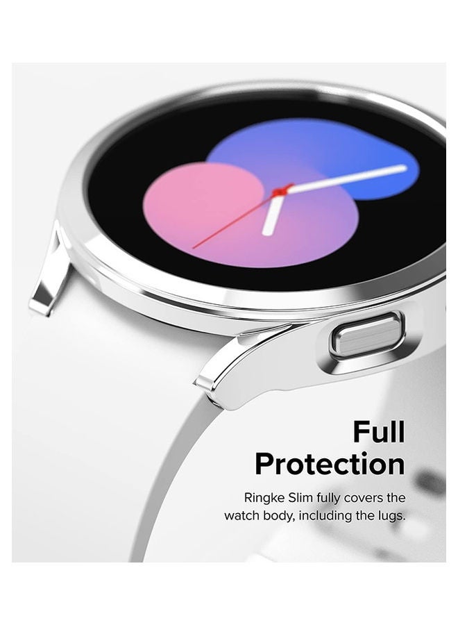 رينجك Slim Cover Compatible With Samsung Galaxy Watch 5 Case 44mm Anti-Yellowing Premium PC Hard Thin Chrome Rose Gold - Image 5