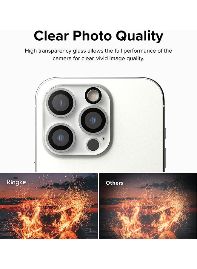 Ringke - Pack Of 2 Invisible Defender Series Lens Protector For iPhone 14 Pro Or Max Camera Lens Protector Tempered Glass Clear - Image 1