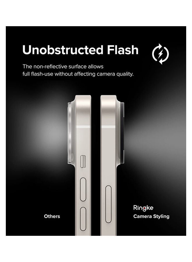 Ringke - Camera Styling Compatible with iPhone 14 or 14 Plus Camera Lens Protector Aluminium Frame Tough Protective Cover Sticker Black - Image 1