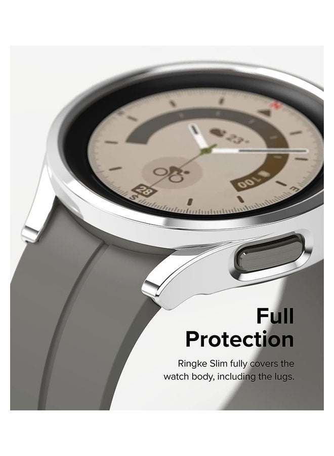 Ringke Slim Cover Compatible With Samsung Galaxy Watch 5 Case Pro 45mm Anti-Yellowing Premium PC Hard Thin Matte Black  - Image 4
