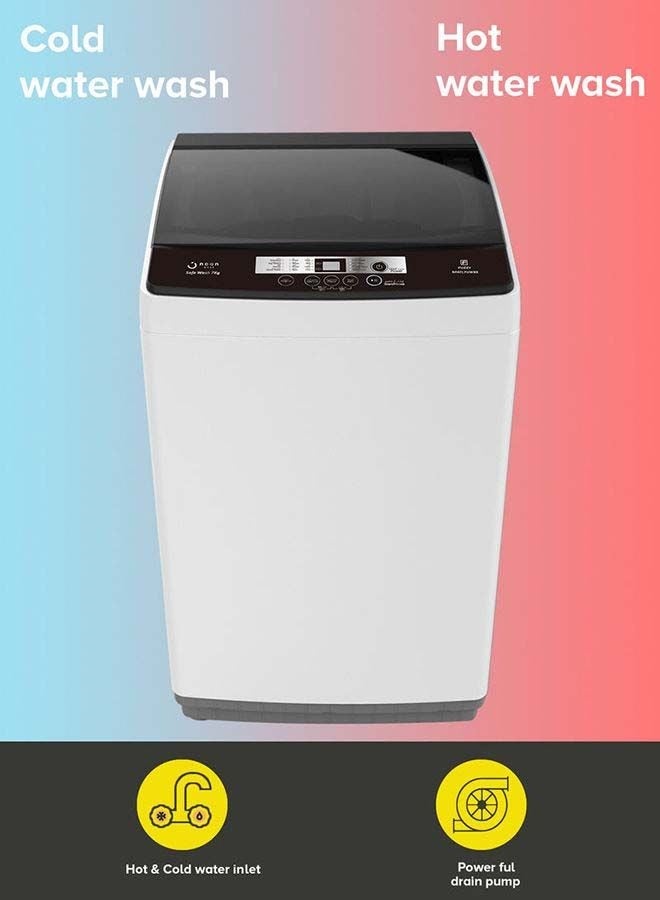 Noon East - 9 kg Washing Machine 9 Kg - Top Loading Fully Automatic- White Washing Mashine With Washing, Rinse And Spinning Function Without Clothes Dryer washing_machine White - Image 1