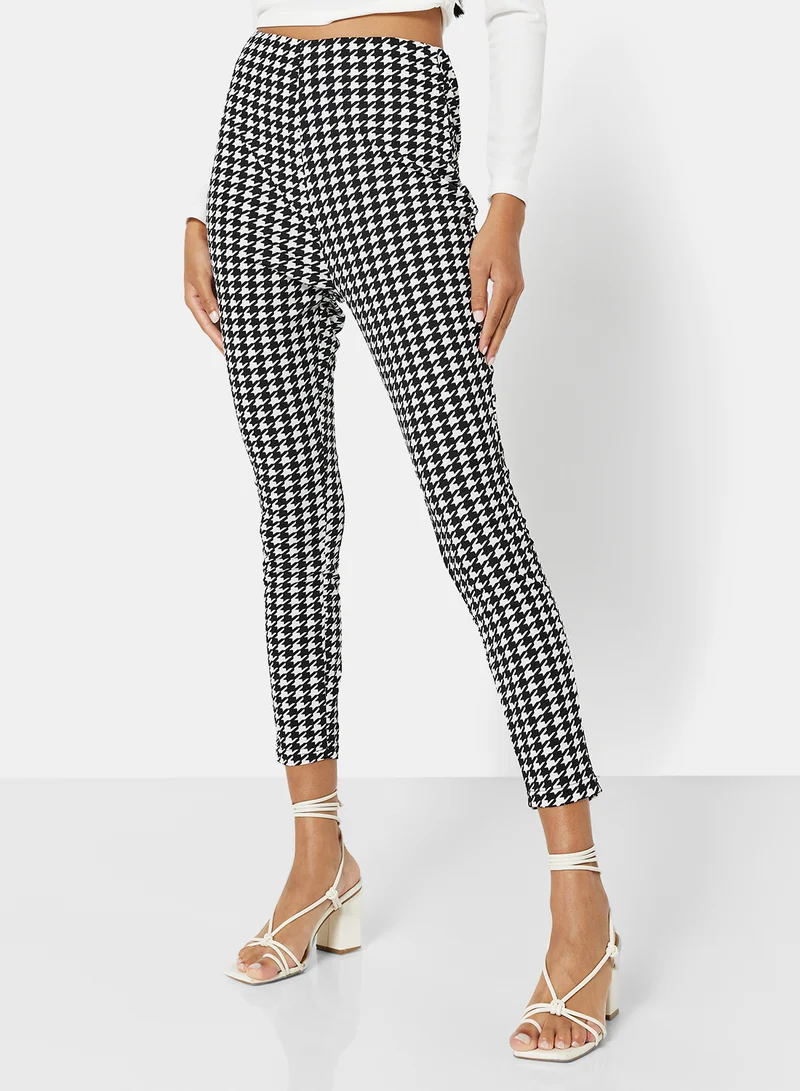 STYLISTPARK Houndstooth High Rise Leggings Black/White