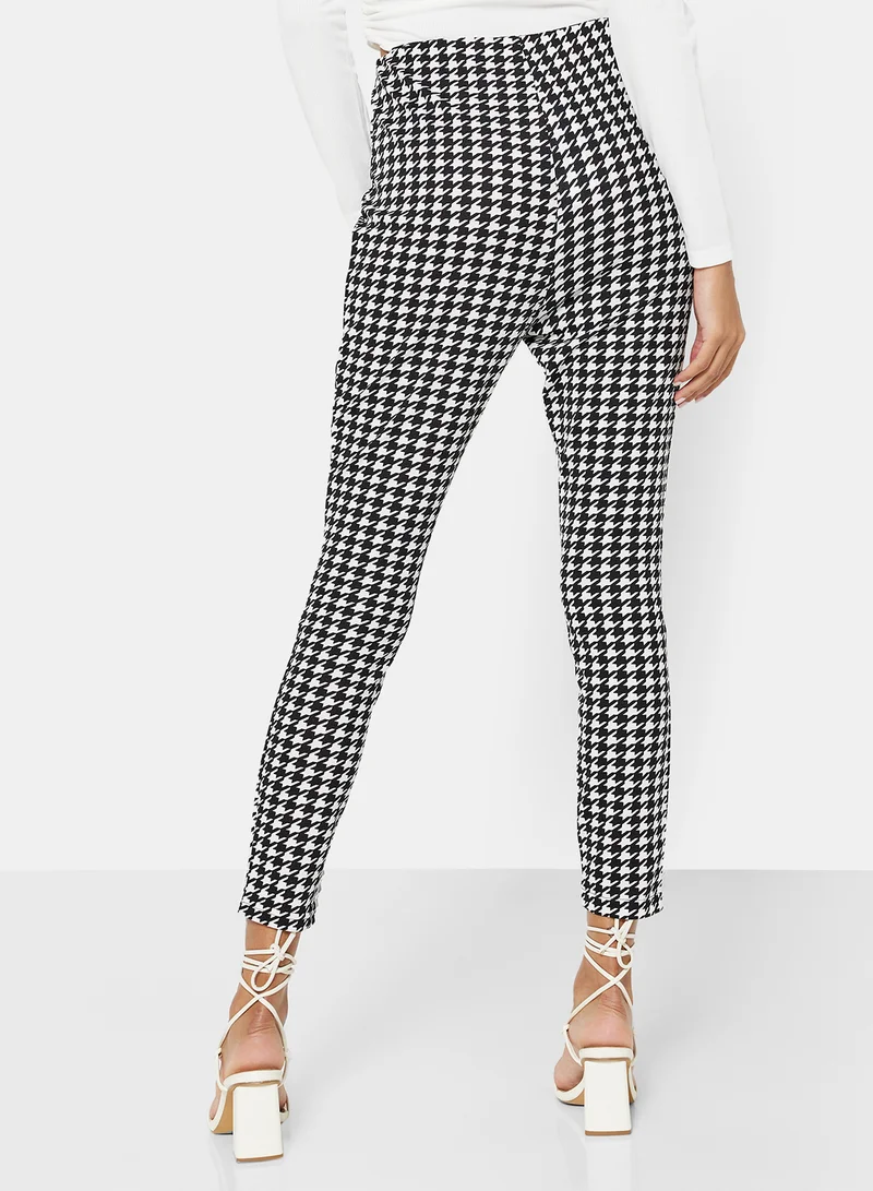 STYLISTPARK Houndstooth High Rise Leggings Black/White