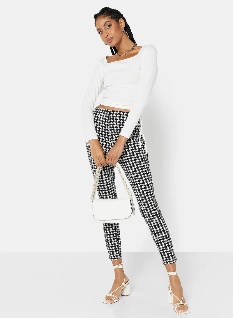 STYLISTPARK Houndstooth High Rise Leggings Black/White