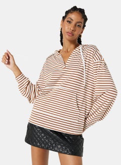 Stripe Oversized Hoodie Multicolour