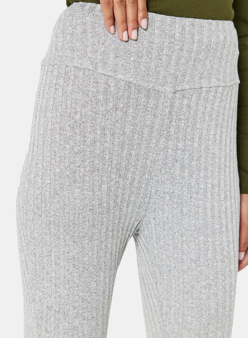 STYLISTPARK - Essential Ribbed High Waist Leggings Grey - Image 1