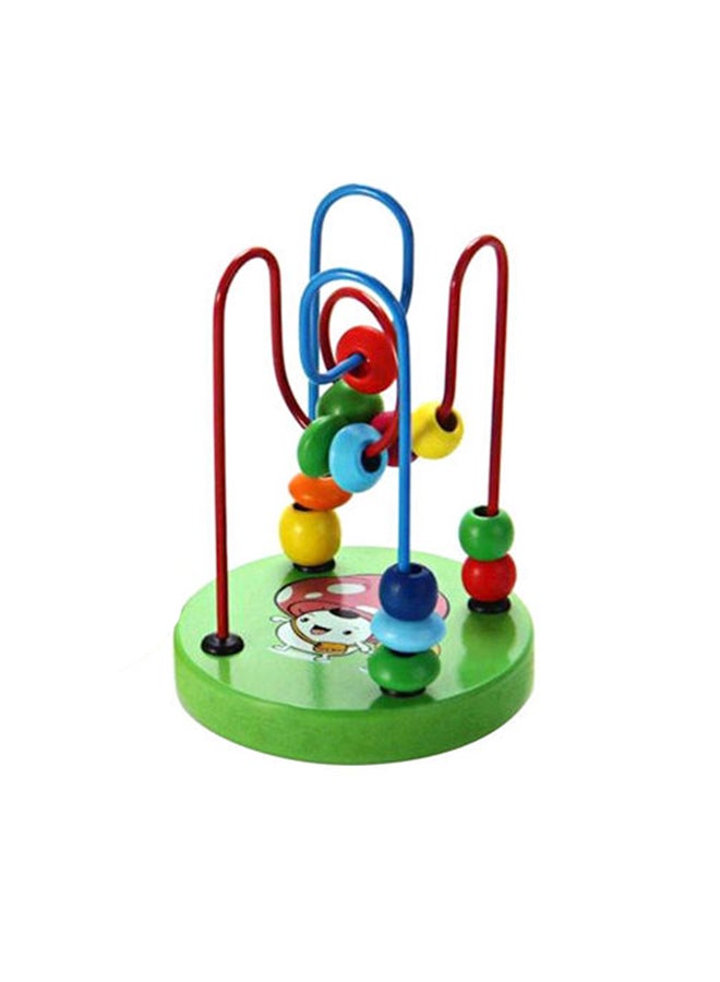Generic - Mini Colorful Educational Game Baby Wooden Toy Around Beads Wire Maze - Image 1