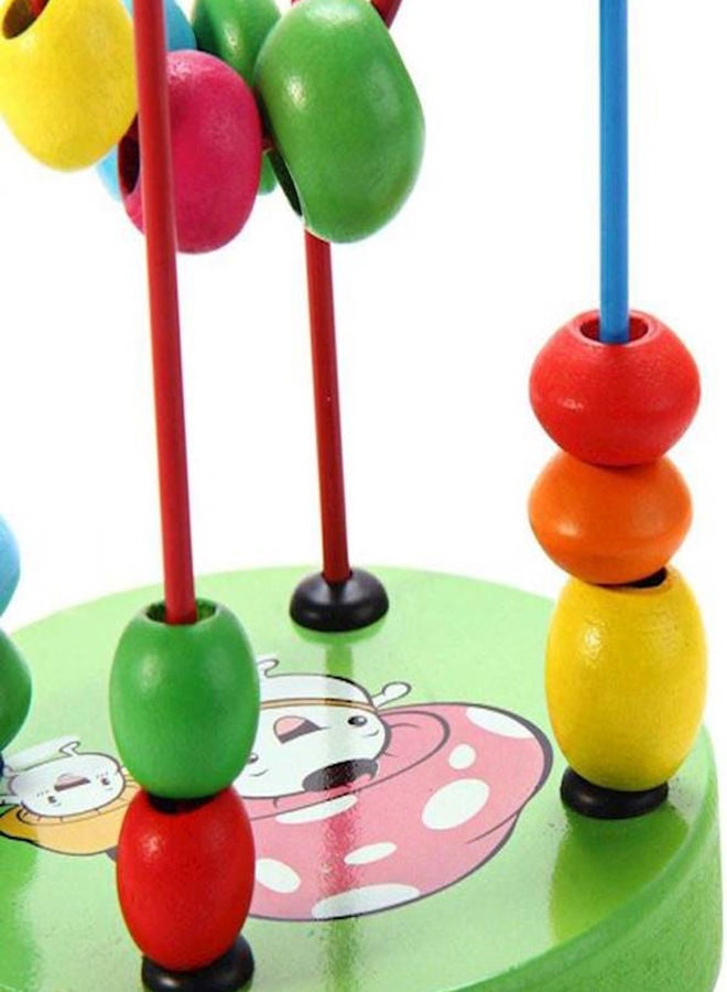 Generic - Mini Colorful Educational Game Baby Wooden Toy Around Beads Wire Maze - Image 1