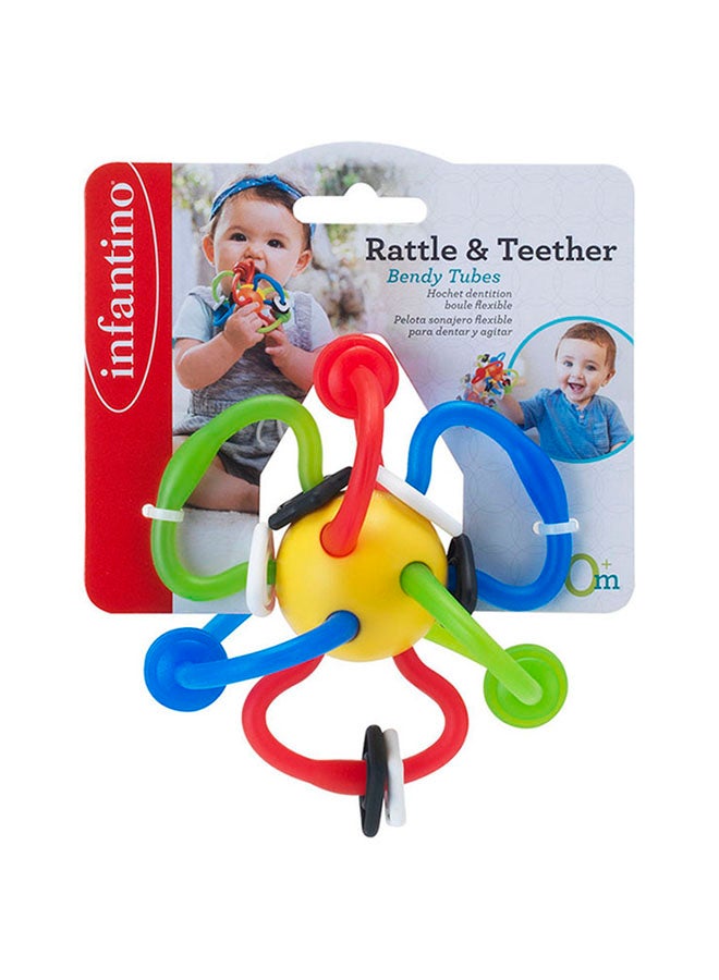infantino Rattle And Teether Bendy Tubes, 0+ M - Multicolour - Image 2