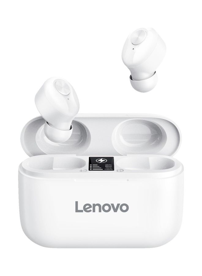 Lenovo HT18 Wireless Bluetooth In-ear Sports Earbuds HiFi Sound Quality Sweatproof Noise Reduction Headphone White - Image 1