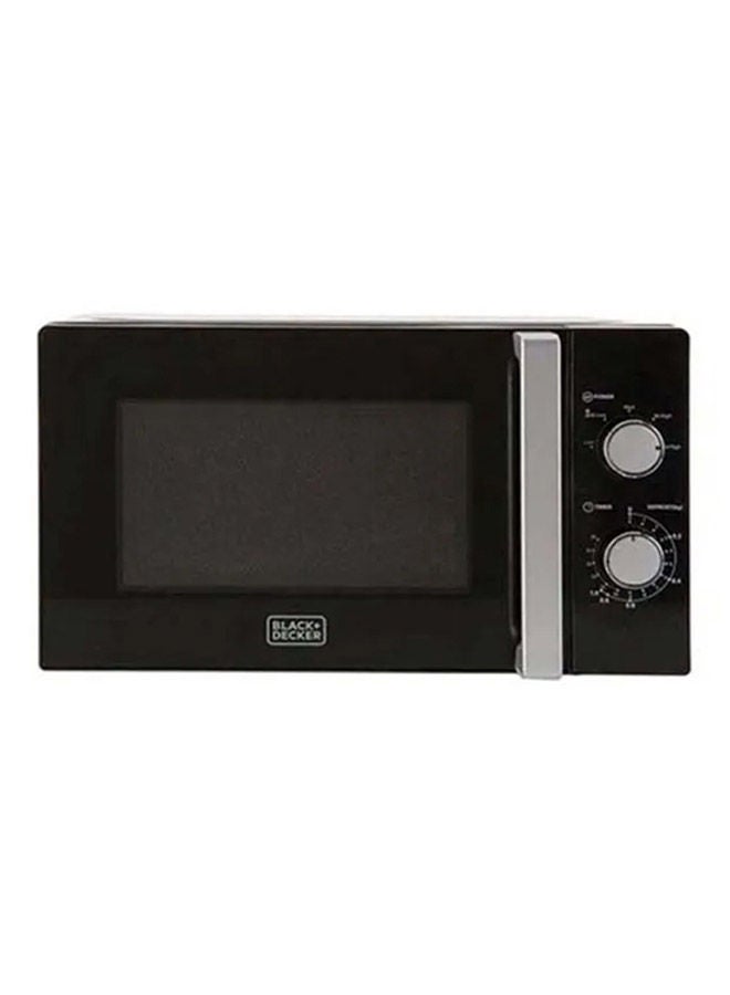 BLACK+DECKER - Microwave Oven 700W, 20L Capacity, Defrost Function for Quick and Easy Cooking, Ideal for Home & Office Use 20 L 700 W MZ2010P-B5 Black/Silver - Image 1