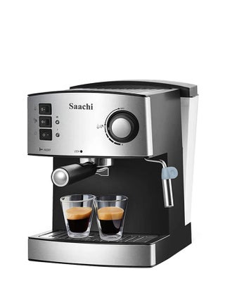 All-In-One Coffee Maker to make Espresso, Cappuccino and Latte with 15 Bar Steam Pressure Pump, Svivel Steam Jet to Froth Milk and Keep Warm Tray 150 ml 850 W NL-COF-7055 Black/Silver - v1668600470/N12529178A_8