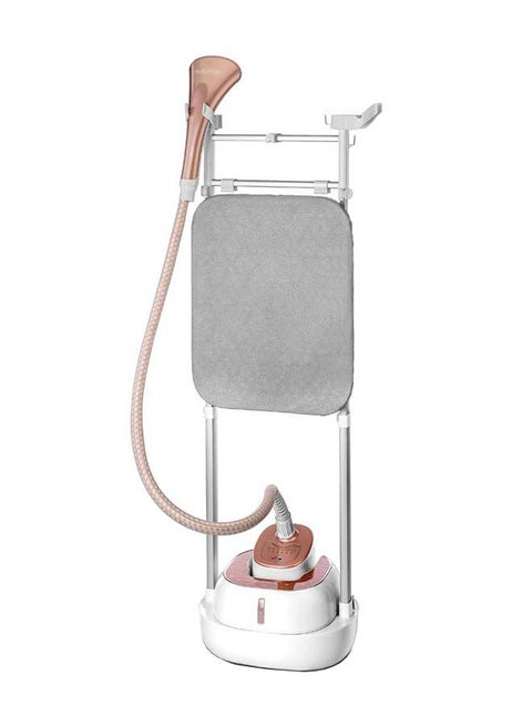 Digital Garment Steamer with Ironing Board, 6 Adjustable Steam Levels, 2.0L Detachable Water Tank, Quick Heat-Up, Anti-Kink Tube, Include Accessories, 2 L 1785 W GSTD2050-B5 White/Gold