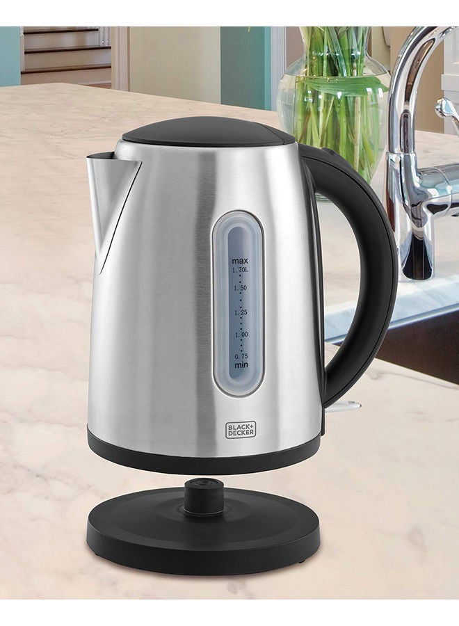 BLACK+DECKER - Electric Kettle With Stainless Steel Body 1.7 L 2200 W JC450-B5 Silver/Black - Image 1