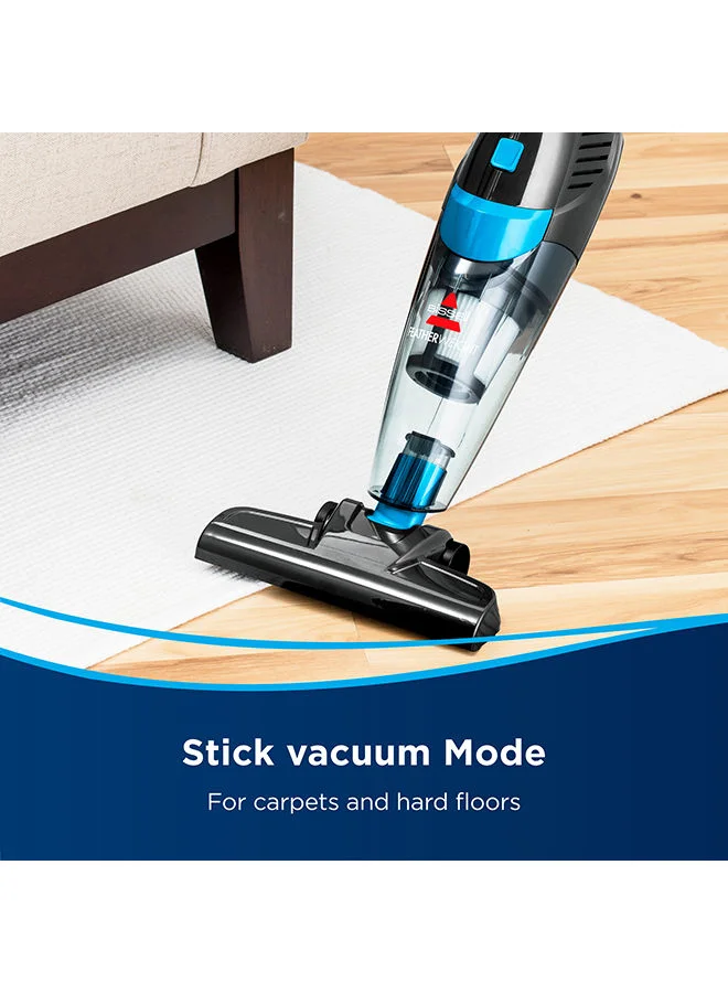 Bissell Featherweight 2-In-1 Upright Vacuum Cleaner 2024E Lightweight 0.5L Capacity, 450W Power, Converts To Handheld, Ideal For Hard Floors| 2-Year Warranty 0.5 L 450 W 2024E Black/Titanium/Blue