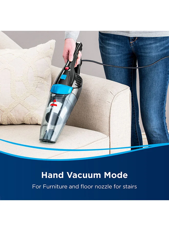 Bissell Featherweight 2-In-1 Upright Vacuum Cleaner 2024E Lightweight 0.5L Capacity, 450W Power, Converts To Handheld, Ideal For Hard Floors| 2-Year Warranty 0.5 L 450 W 2024E Black/Titanium/Blue