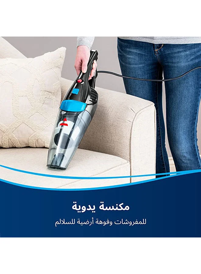 Bissell Featherweight 2-In-1 Upright Vacuum Cleaner 2024E Lightweight 0.5L Capacity, 450W Power, Converts To Handheld, Ideal For Hard Floors| 2-Year Warranty 0.5 L 450 W 2024E Black/Titanium/Blue