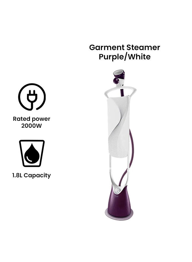 Philips - Garment Steamer 1.8 L 2000 W GC558/36 Purple/White - Image 1