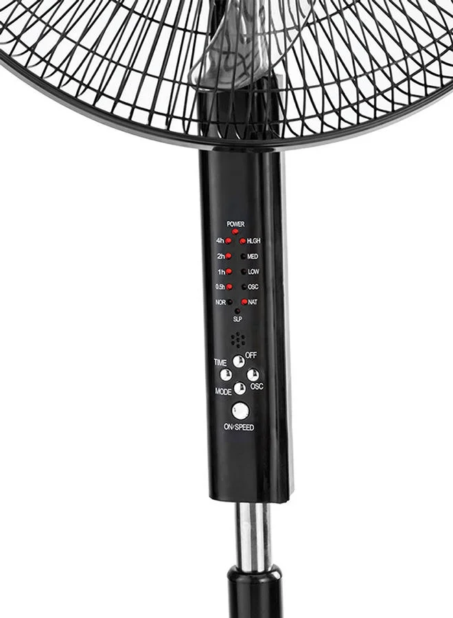 BLACK+DECKER Stand Fan 16 Inch, 60W, with 90° Wide Oscillation, 3 Speeds, 5-Blade Design, Adjustable Height, Remote Control, and Pedestal Stand for Optimal Air Circulation 60 W FS1620R-B5 Black